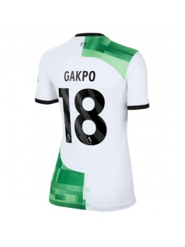 Billige Liverpool Cody Gakpo #18 Bortedrakt Dame 2023-24 Kortermet